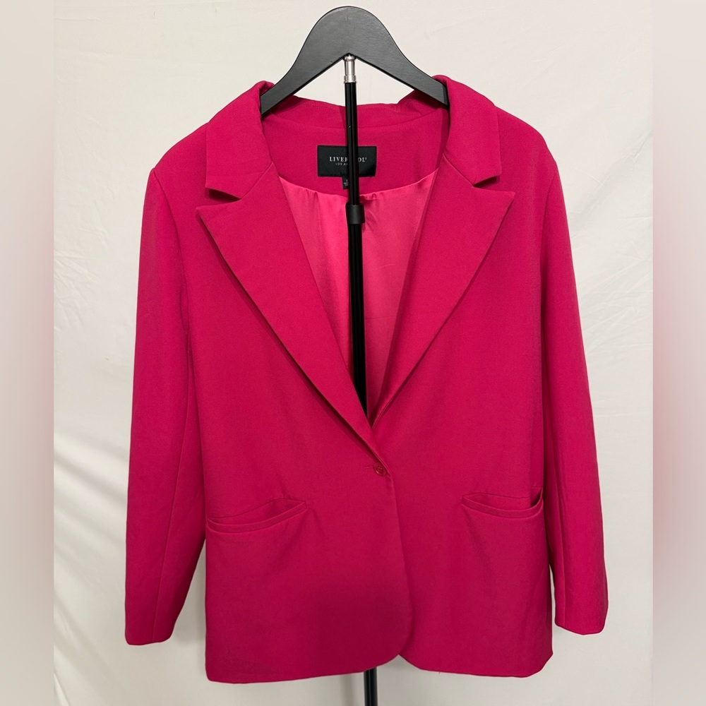 Liverpool Pink Boyfriend Blazer. Size XL